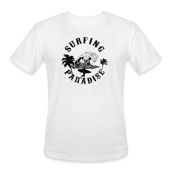 Surfing paradise - Men's Moisture Wicking Performance T-Shirt - white - Front - Jackson (183cm)