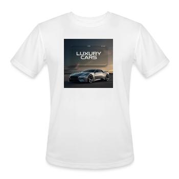 Luxury Car Silhouette Design - Men's Moisture Wicking Performance T-Shirt - white - Front - Jackson (183cm)