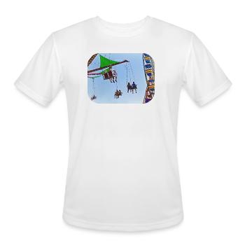 Swing Ride Next to Ferris Wheel - Men's Moisture Wicking Performance T-Shirt - white - Front - Jackson (183cm)