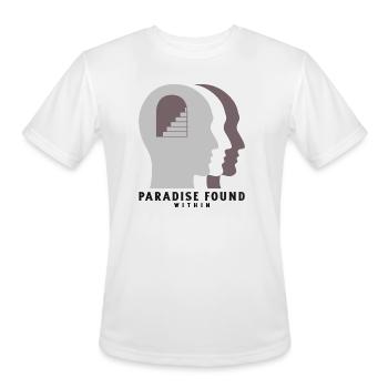 PARADISE FOUND WITHIN - Men's Moisture Wicking Performance T-Shirt - white - Front - Jackson (183cm)
