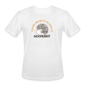 Celestial Moonlight Dream Illustration - Men's Moisture Wicking Performance T-Shirt - white - Front - Jackson (183cm)