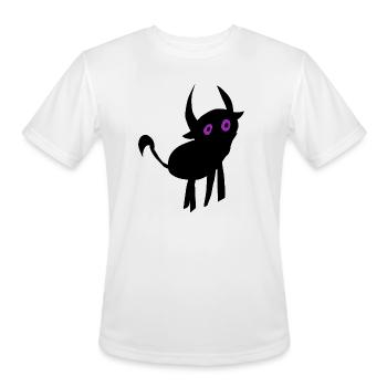 Whimsical Alien Face Design - Men's Moisture Wicking Performance T-Shirt - white - Front - Jackson (183cm)