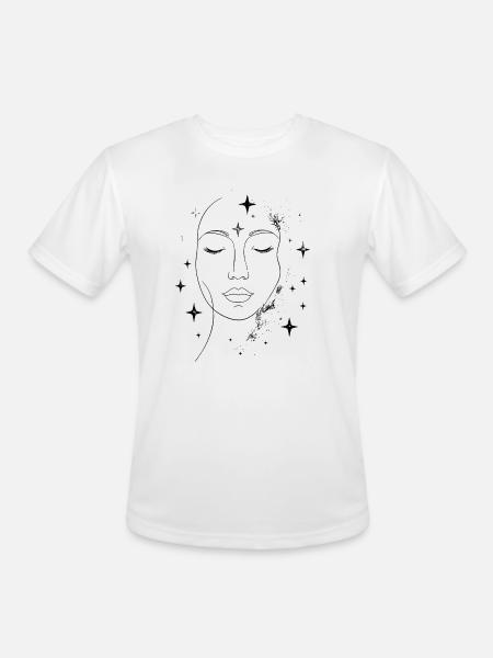 Face in Stardust - Men's Moisture Wicking Performance T-Shirt - white
