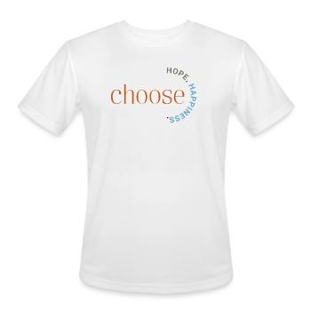 Choose Hope, Choose Happiness Uplifting Positivity - Men's Moisture Wicking Performance T-Shirt - white - Front - Jackson (183cm)