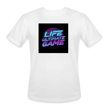Life Is The Ultimate Game Neon - Men's Moisture Wicking Performance T-Shirt - white - Front - Jackson (183cm)