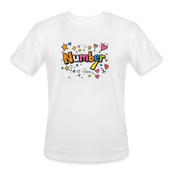 Colorful Number Design for Kids - Men's Moisture Wicking Performance T-Shirt - white - Front - Jackson (183cm)