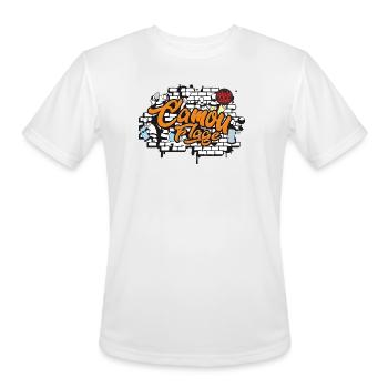 Camo Graffiti Brick Emblem - Men's Moisture Wicking Performance T-Shirt - white - Front - Jackson (183cm)