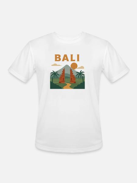 Bali Sunrise Gate Scene - Men's Moisture Wicking Performance T-Shirt - white