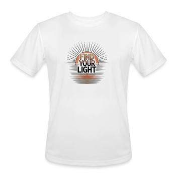 Find Your Light Sunburst - Men's Moisture Wicking Performance T-Shirt - white - Front - Jackson (183cm)