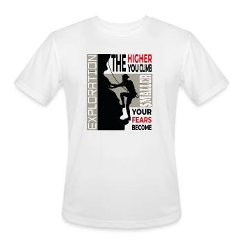 Higher Climb Fears Shrink - Men's Moisture Wicking Performance T-Shirt - white - Front - Jackson (183cm)