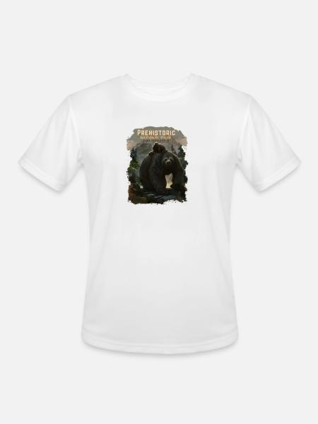 Prehistoric National Park - Giant Sloths - Men's Moisture Wicking Performance T-Shirt - white