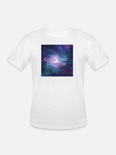 Code Your Dreams - Men's Moisture Wicking Performance T-Shirt - white