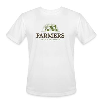 Farmers Sunburst Barn Emblem - Men's Moisture Wicking Performance T-Shirt - white - Front - Jackson (183cm)
