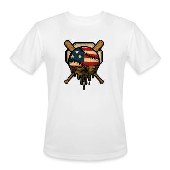 Patriotic Baseball Dripping Hunter Camo - Men's Moisture Wicking Performance T-Shirt - white - Front - Jackson (183cm)