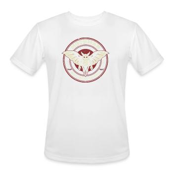 Mothman Investigation Unit Funny Cryptid Mothman - Men's Moisture Wicking Performance T-Shirt - white - Front - Jackson (183cm)