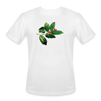 Sprig of Holly - Men's Moisture Wicking Performance T-Shirt - white - Front - Jackson (183cm)