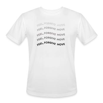 Feel Forgive Move Mantra - Men's Moisture Wicking Performance T-Shirt - white - Front - Jackson (183cm)