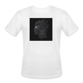 Cosmic Mosaic Head - Men's Moisture Wicking Performance T-Shirt - white - Front - Jackson (183cm)