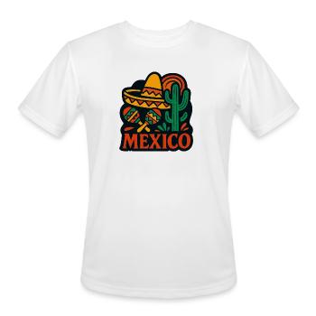 Mexican Fiesta Sombrero Cacti - Men's Moisture Wicking Performance T-Shirt - white - Front - Jackson (183cm)
