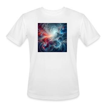 Eternal Fractal Storm of Fire and Ice - Men's Moisture Wicking Performance T-Shirt - white - Front - Jackson (183cm)