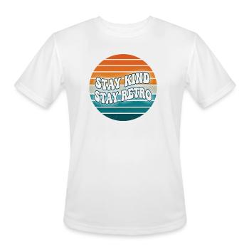 Stay Kind Stay Retro - Men's Moisture Wicking Performance T-Shirt - white - Front - Jackson (183cm)
