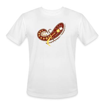 Floral Fabric Design – Artistic Clip Art Print - Men's Moisture Wicking Performance T-Shirt - white - Front - Jackson (183cm)