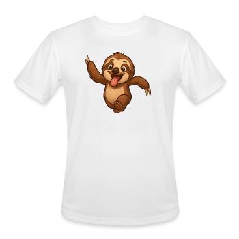 Sloth friendship racing funny - Men's Moisture Wicking Performance T-Shirt - white - Front - Jackson (183cm)