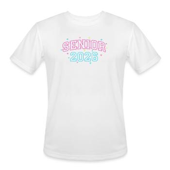 Senior 2026 Neon Outline - Men's Moisture Wicking Performance T-Shirt - white - Front - Jackson (183cm)