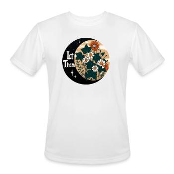 Let Them Bloom Vintage Circle - Men's Moisture Wicking Performance T-Shirt - white - Front - Jackson (183cm)