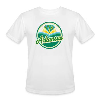 Arkansas Diamond Sunrise Emblem - Men's Moisture Wicking Performance T-Shirt - white - Front - Jackson (183cm)