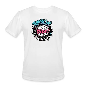 Tumblin' Dice Neon Retro - Men's Moisture Wicking Performance T-Shirt - white - Front - Jackson (183cm)