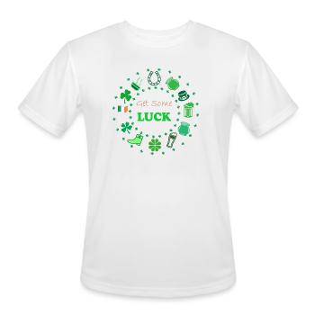 Get Some Luck Circle Shamrocks St Patrick's Day - Men's Moisture Wicking Performance T-Shirt - white - Front - Jackson (183cm)
