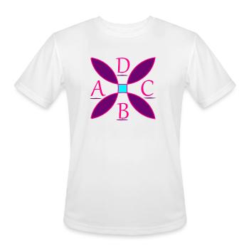 Four-Petal Letter Cross - Men's Moisture Wicking Performance T-Shirt - white - Front - Jackson (183cm)