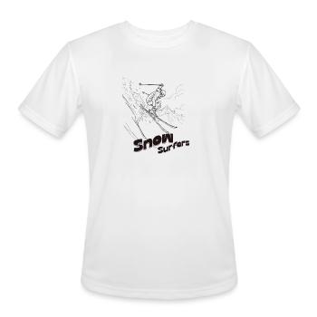 Snow Surfers Peak Ride - Men's Moisture Wicking Performance T-Shirt - white - Front - Jackson (183cm)