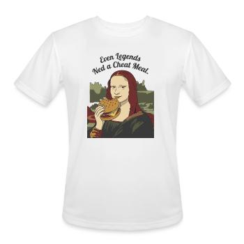 Mona Lisa Burger Cheat Meal - Men's Moisture Wicking Performance T-Shirt - white - Front - Jackson (183cm)