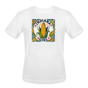 Indiana Girl Corn Circle - Men's Moisture Wicking Performance T-Shirt - white - Front - Jackson (183cm)