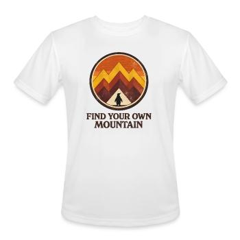 Find Your Own Mountain– Inspirational Penguin - Men's Moisture Wicking Performance T-Shirt - white - Front - Jackson (183cm)