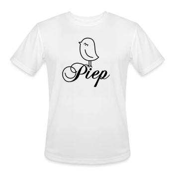 Sparrow “Piep” - Men's Moisture Wicking Performance T-Shirt - white - Front - Jackson (183cm)