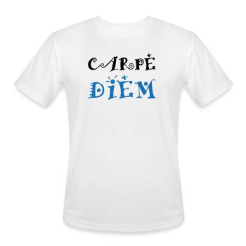Carpe Diem - Epicurean - Men's Moisture Wicking Performance T-Shirt - white - Front - Jackson (183cm)