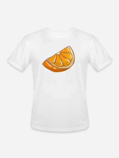 Orange slice - Men's Moisture Wicking Performance T-Shirt - white
