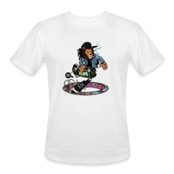 Lion Skater Graffiti Boss - Men's Moisture Wicking Performance T-Shirt - white - Front - Jackson (183cm)