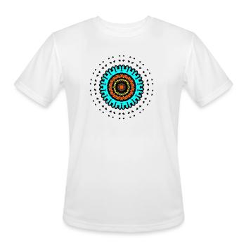 Electric Sun Mandala - Men's Moisture Wicking Performance T-Shirt - white - Front - Jackson (183cm)