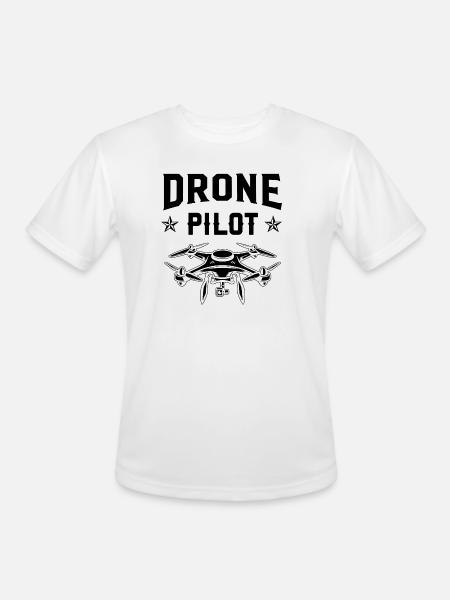 Drone Pilot - Men's Moisture Wicking Performance T-Shirt - white