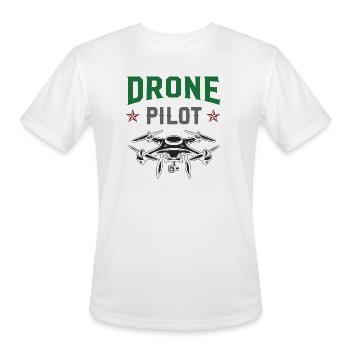 Drone Pilot - Men's Moisture Wicking Performance T-Shirt - white - Front - Jackson (183cm)