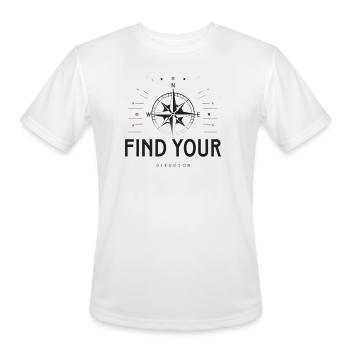 Find Your Direction Compass Adventure Shirt - Men's Moisture Wicking Performance T-Shirt - white - Front - Jackson (183cm)