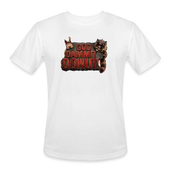 God Dammit Donut - Dungeon Crawler Carl - Men's Moisture Wicking Performance T-Shirt - white - Front - Jackson (183cm)