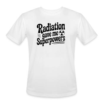 Radiation Gave Me Superpowers - Men's Moisture Wicking Performance T-Shirt - white - Front - Jackson (183cm)