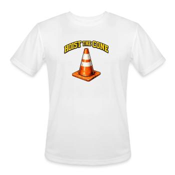 Hoist The Cone Funny Baseball Meme - Men's Moisture Wicking Performance T-Shirt - white - Front - Jackson (183cm)