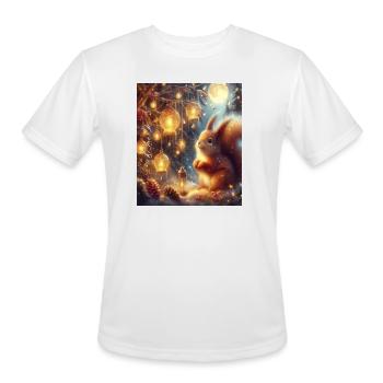 Lanterned Squirrel Winter Moonlight - Men's Moisture Wicking Performance T-Shirt - white - Front - Jackson (183cm)