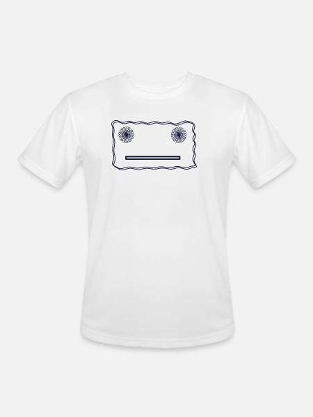 Happy Face - Men's Moisture Wicking Performance T-Shirt - white